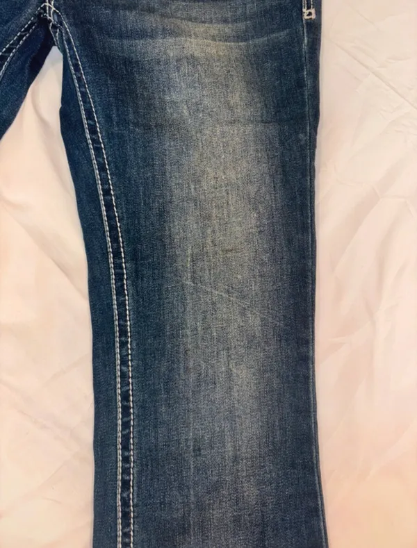 Charme Y2K Embellished Dark Wash Bootcut Jeans Size 27 - Image 7