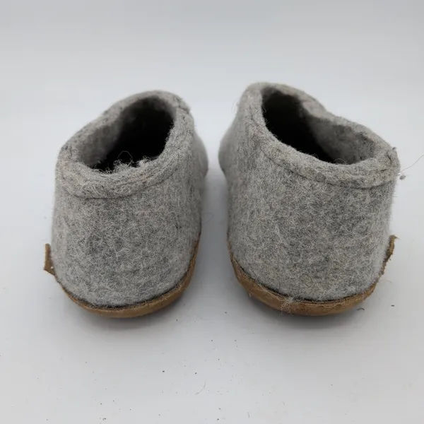 Glerups Grey Felted Wool Slipper Shoes Leather Sole Womens 7 EU 37 Danish Design - Image 5