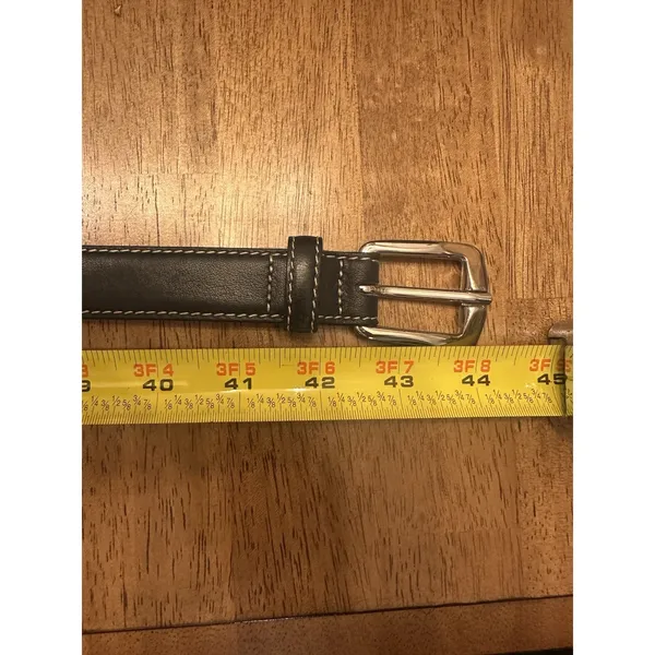 Appleseed’s Black Belt Genuine Leather Women’s XL Made in Italy Silver Buckle - Image 6