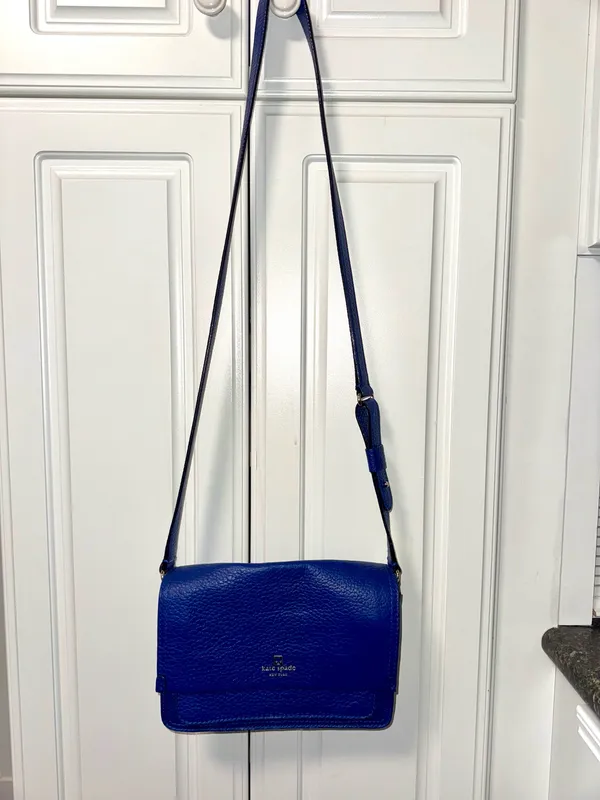 Kate Spade Royal Blue Pebbled Leather Crossbody - Image 2
