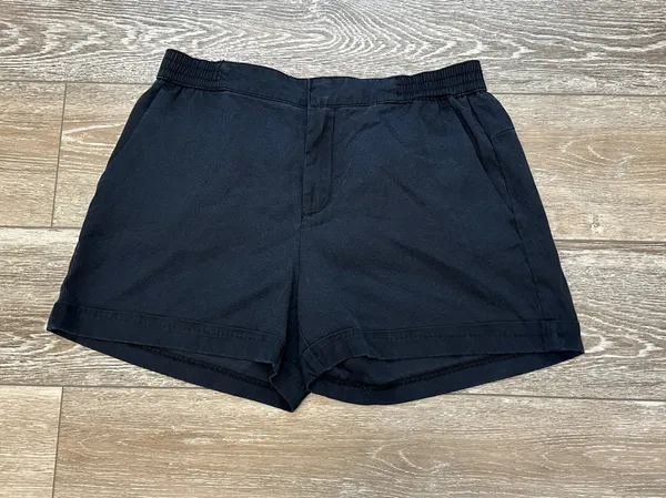 A New Day Sz M Navy Blue Shorts Eladtic Back Cute & Comfy - Image 2