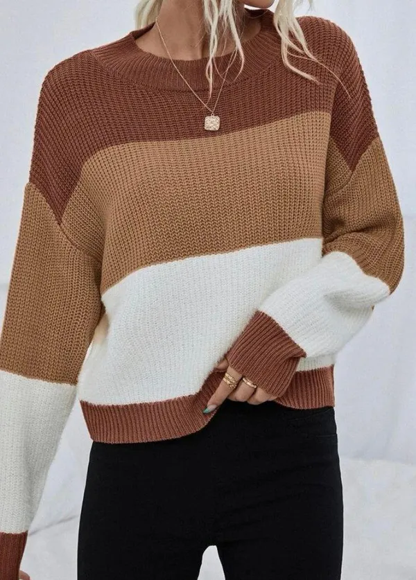 SheIn Color Block Drop Shoulder Sweater - Image 4