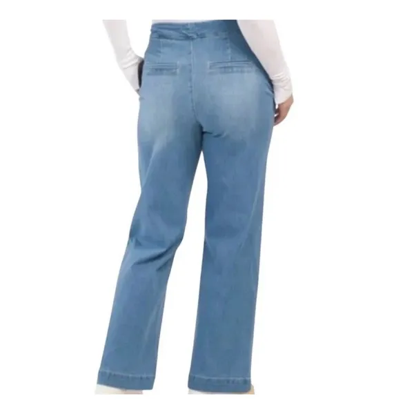 OAT New York Women High Rise Wide Leg Jeans Medium Wash Size 6/28 - Image 2