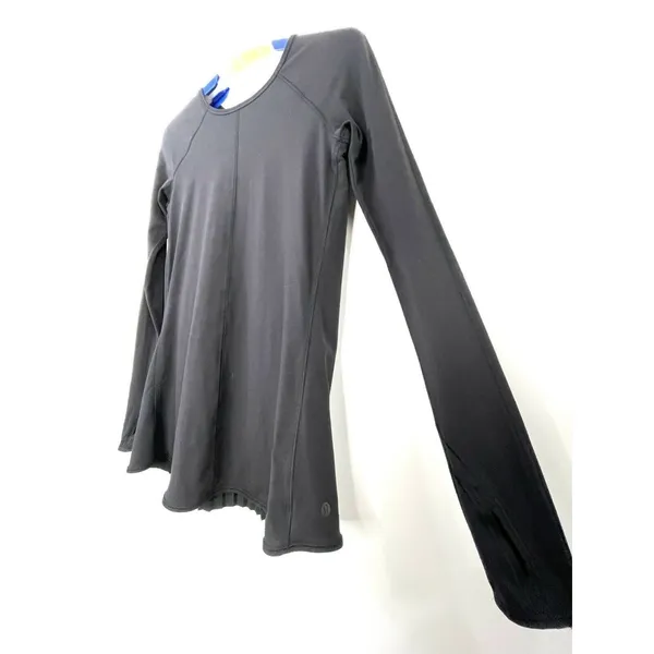 Lululemon Making Moves Long Sleeve Top Pleated Back Rulu Fabric Black Size 2 - Image 3