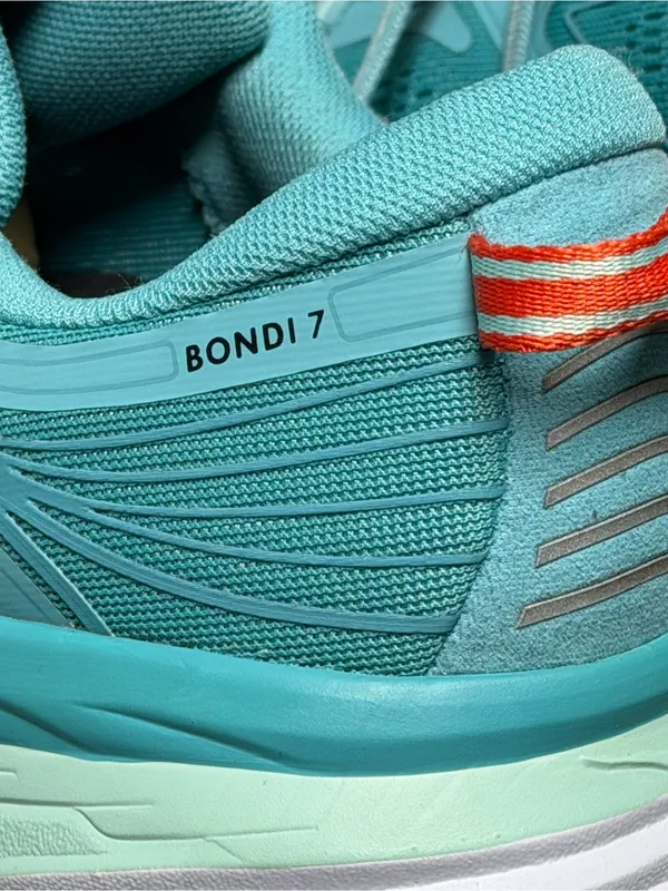 Hoka One One Bondi 7 Women’s Aqua Running Shoes Size 9.5 - Image 14