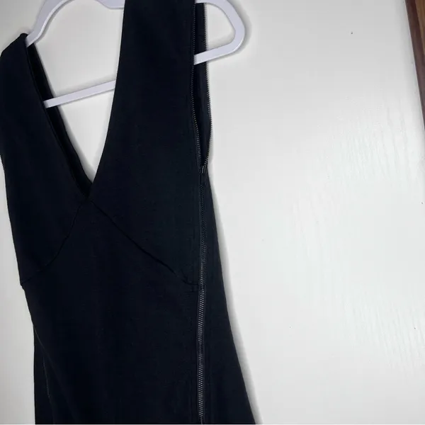 Free People Black V-Neck Mini Dress XS - Image 4