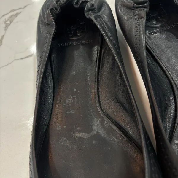 Tory Burch Shoes Womens Size 8.5 Black Minnie Travel Ballet Flat Napa Leather - Image 3