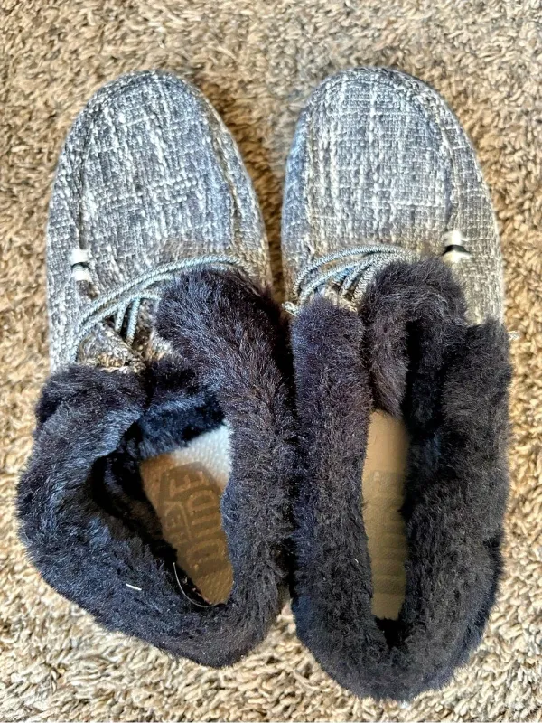 Hey Dude Britt Boho slip-on shoes Gray & Black US 9 - Image 4