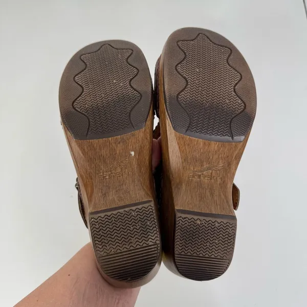 Dansko Brown Leather Clog Sandals Size 38‎ - Image 7