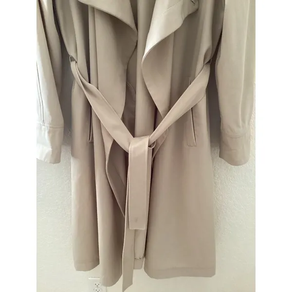 Avec Les Filles Tan Classic Trench Coat Preppy Minimalist - Image 3