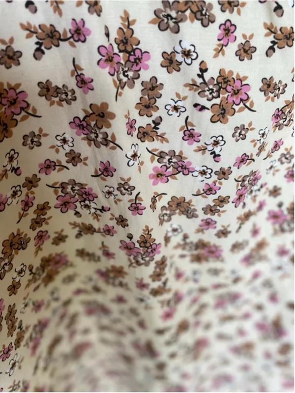 Celebrity‎ Pink Floral Mini Dress Coquette Milkmaid Babydoll Cottagecore XL Boho - Image 4