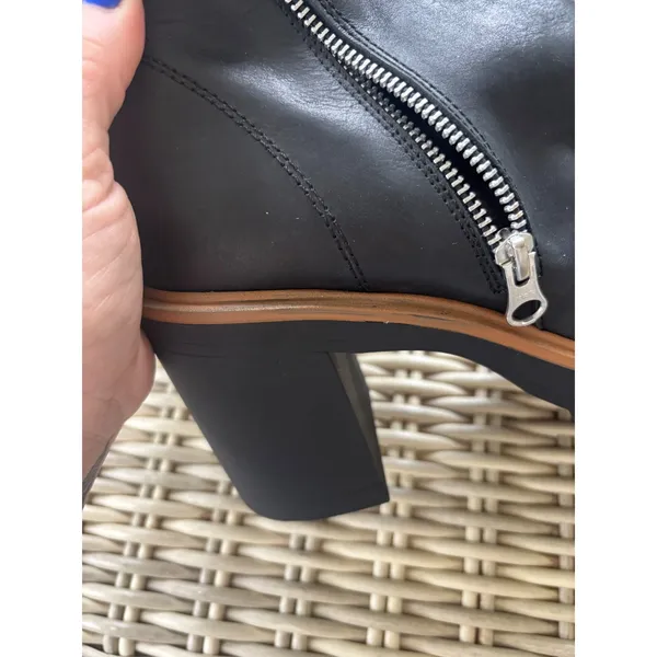 Free People‎ Jack Zip Leather Boot Size 41 boho heel platform equestrian layered - Image 7
