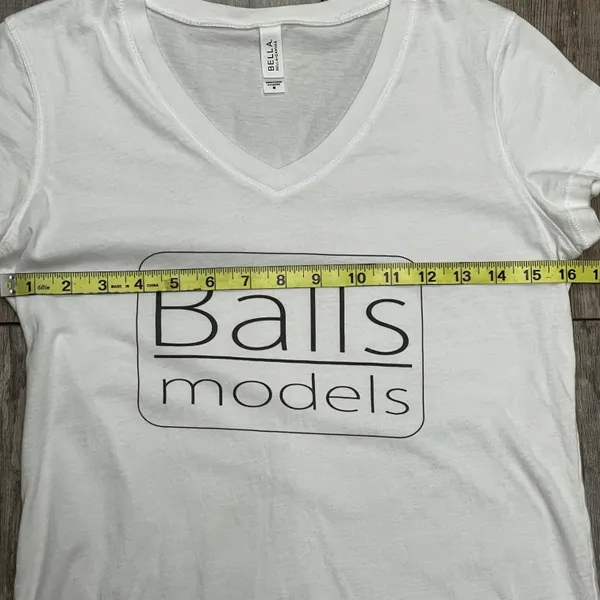 Bella Zoolander White T-shirt Balls Models Size Medium - Image 7