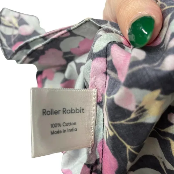 Roller‎ Rabbit Manusa Ainsley Mini Dress Black Floral Print Size Medium - Image 9