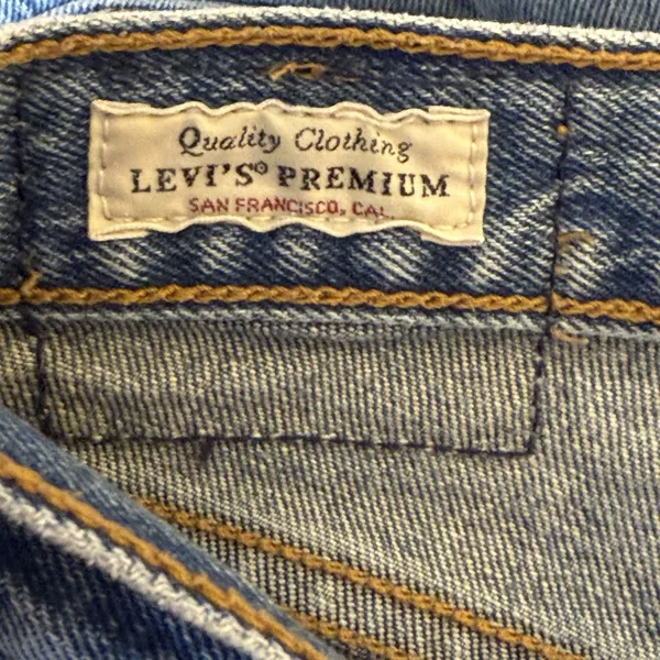 Levi's Premium Wedgie Straight Leg Jeans Womens Blue Denim‎ 25x27.5 Button Fly - Image 6