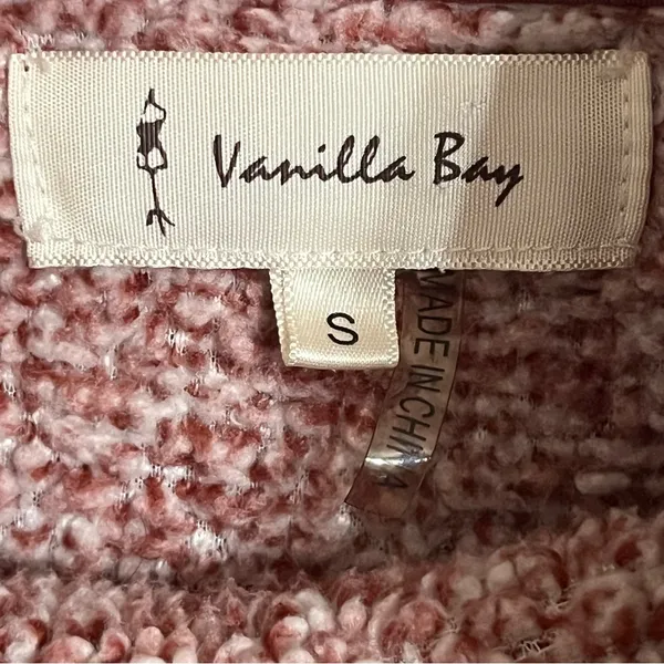 Women’s Vanilla Bay Size Small‎ Burgundy Faux Sherpa Sweatshirt Front Snaps - Image 5