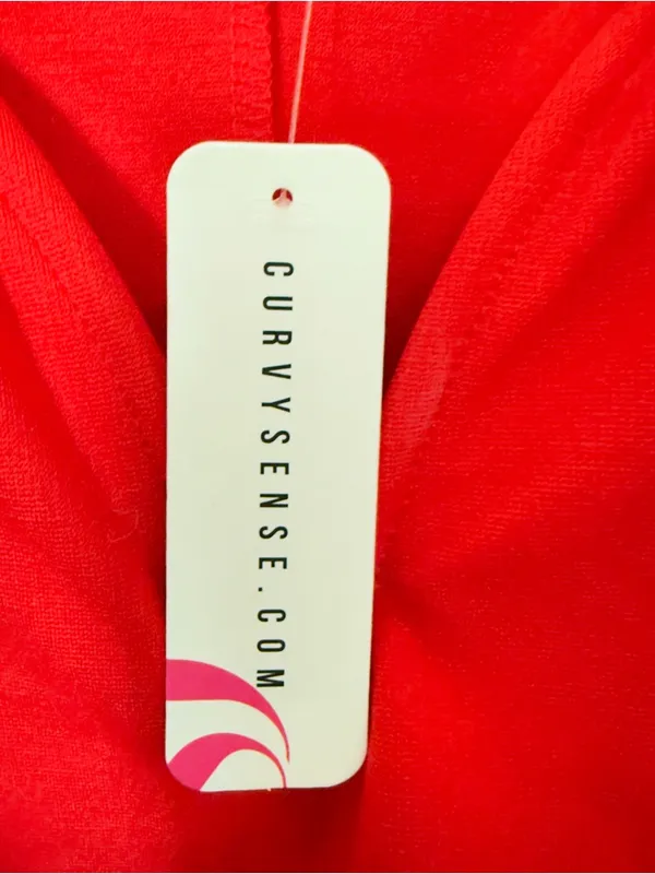 Curvy Sense Flutter Sleeves 3X‎ Classic Bodycon Cocktail Ruffle Neckline Dress - Image 6