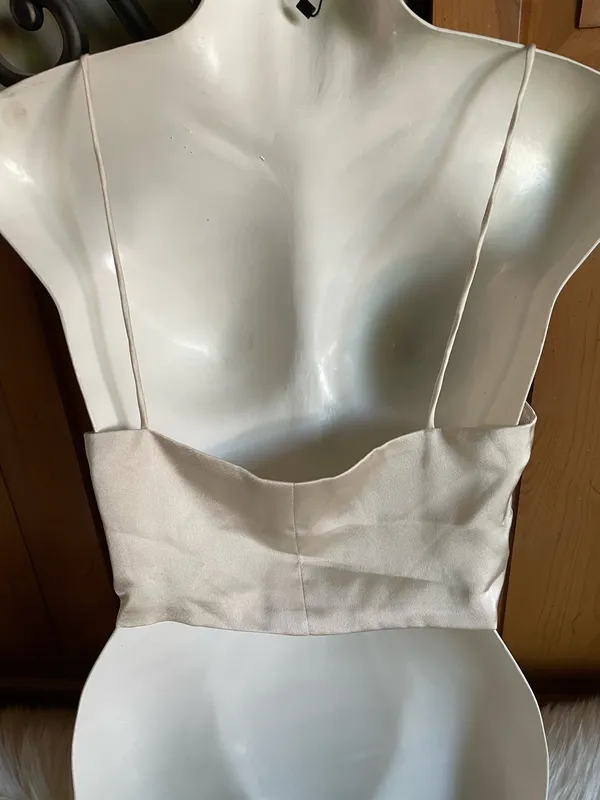Fame Partners Satin Spaghetti Strap Crop Top - Image 3