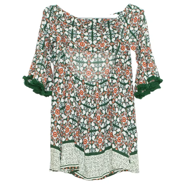 Lulus Off Shoulder Boho Mini Dress Bell Sleeve Festival Peasant Flowy Indie M - Image 2