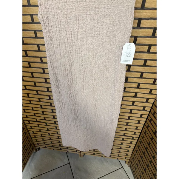 Time And Tru Tan Textured Midi‎ Tank Maternity Dress Size Medium - Image 4