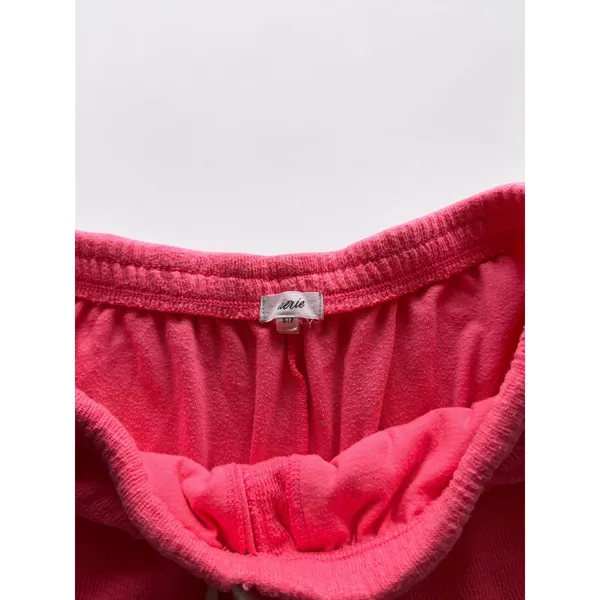 Aerie Pink Oversized Lounge Shorts Textured Knit Drawstring Pockets Small Petite - Image 3