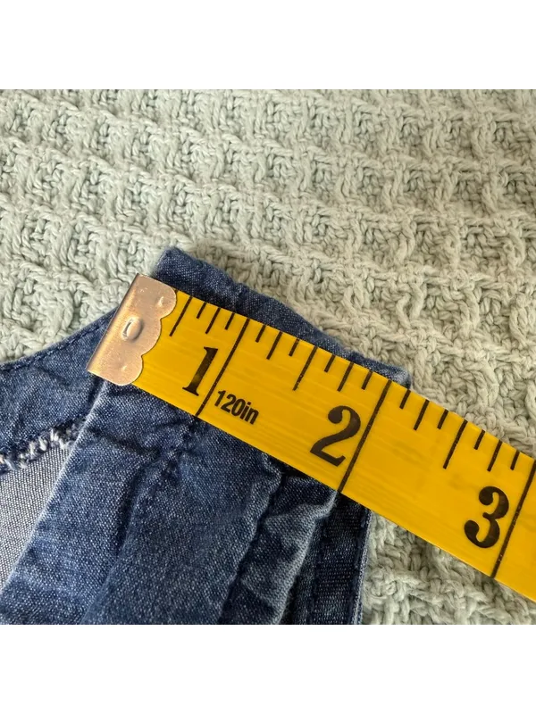 Vintage 90s Y2K Denim Tank Top Womens Large Faded Glory Prairie Cottage Boho - Image 6