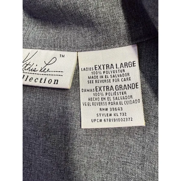 Kathie Lee Collection VTG full zip vest size XL grey - Image 4