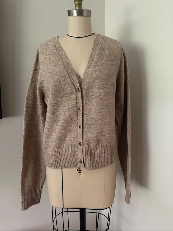 Free People School Girl Cardigan Feather Gray Size Large - Image 5