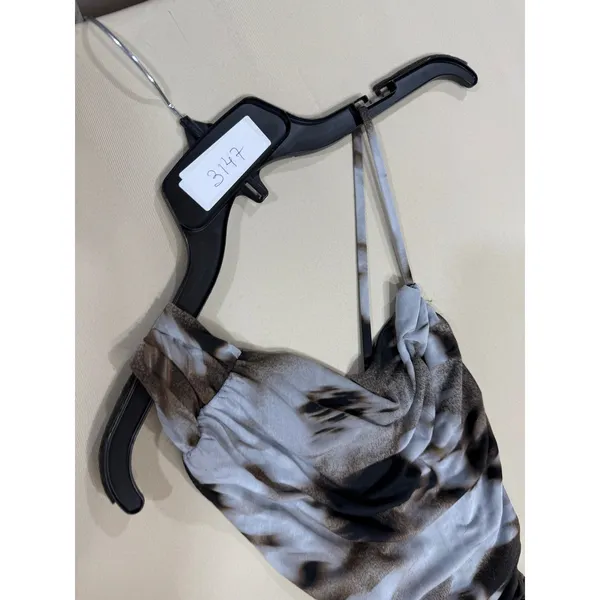 Bec + Bridge Sz 2 Brown Abstract One Shoulder Mesh Dress size 2 - Image 3