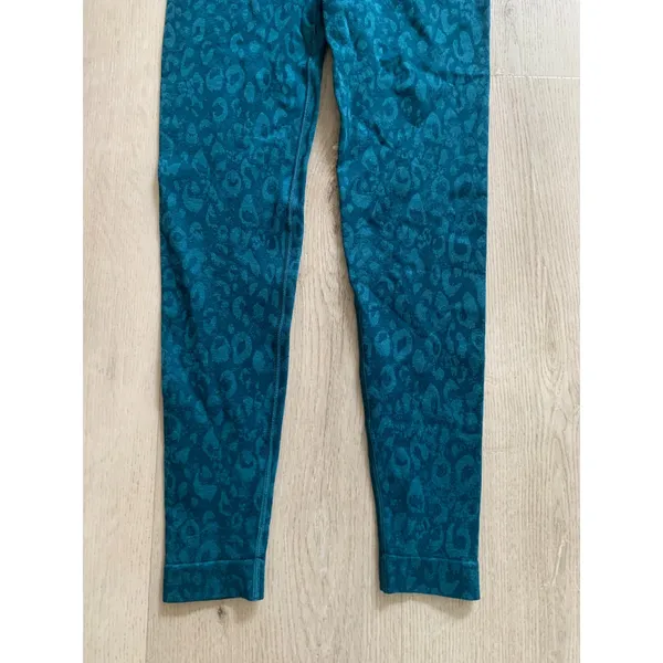 Gymshark Teal Leopard Print High-Waist Leggings - Image 3