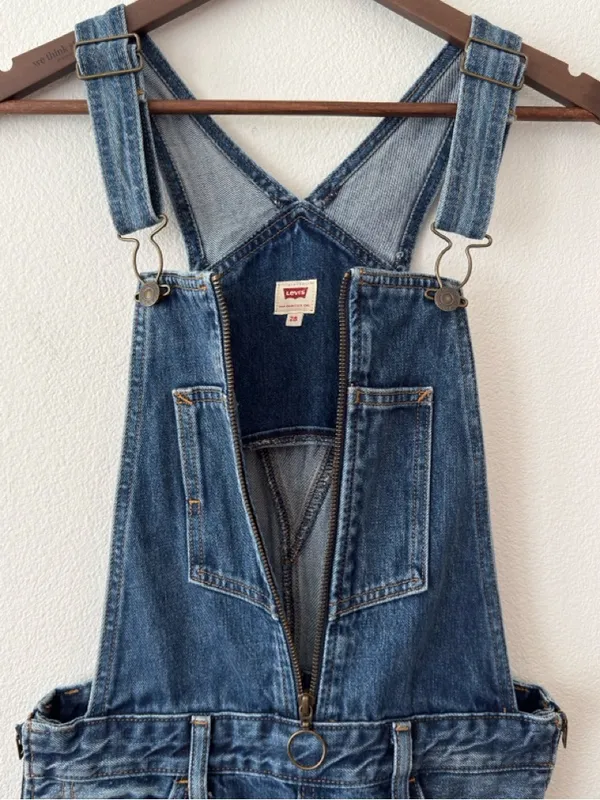 Levi’s Orange Tab Front Zip Overalls 28 - Image 13