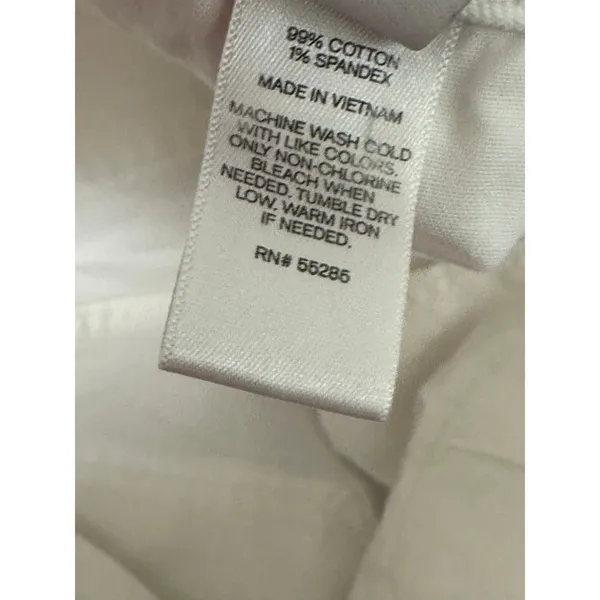 Express Shorts Women‎ 6 White Denim Cotton Blend Rolled Cuff Pockets - Image 7