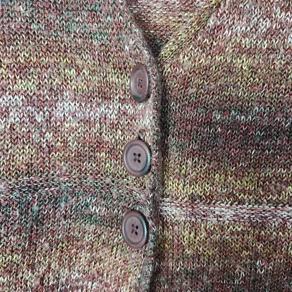 North Crest Brown Striped Button Wool Blend Cardigan Sweater Size Large 14-16 - Image 7