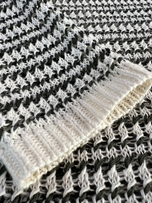 Alice + Olivia | green white striped knit sweater - Image 2
