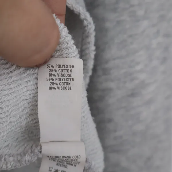 Aerie Womens Grey Quarter Zip Cropped Sweatshirt Raw Hem Large - Image 4