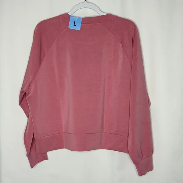 Member's Mark Pink Sandwash Athleisure Crewneck Pullover NWT Womens Large - Image 5