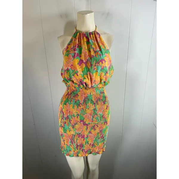 Lost + Wander Women's Eternal Lights Floral Mini Dress in Peach. Size L NWOT - Image 5
