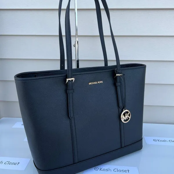 Michael Kors Black Jet Set Travel Large Tote - Image 2