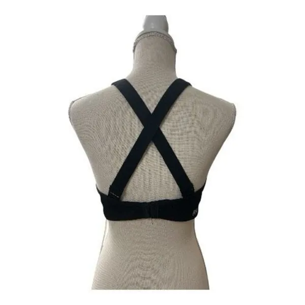 Victoria's Secret Pink Sport Bra M Ultimate Lightly Lined Black Back Closure - Image 2