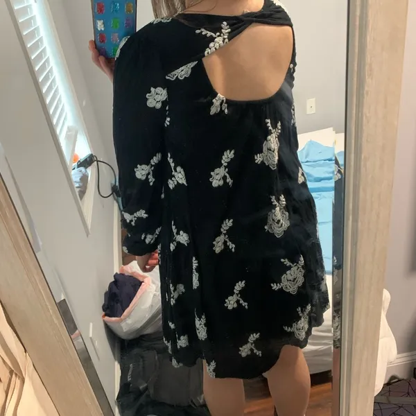 Free People Long Sleeve Floral Dress - Image 5