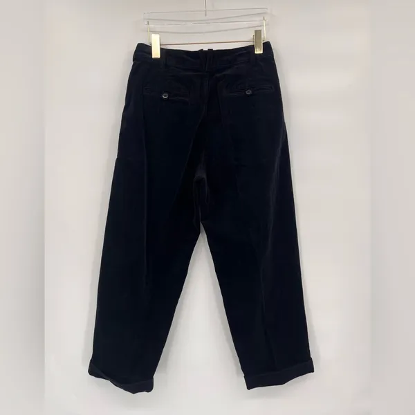 Free‎ People black velvet baggy pants size 4 NWT - Image 2