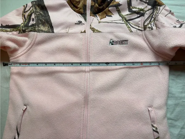 Rocky Pink Mossy Oak Fleece Full Zip Jacket Women’s Small - Image 7