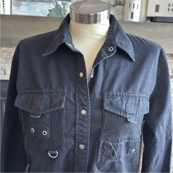 Lauren Ralph Lauren Black Classic Button Down Top - Image 5