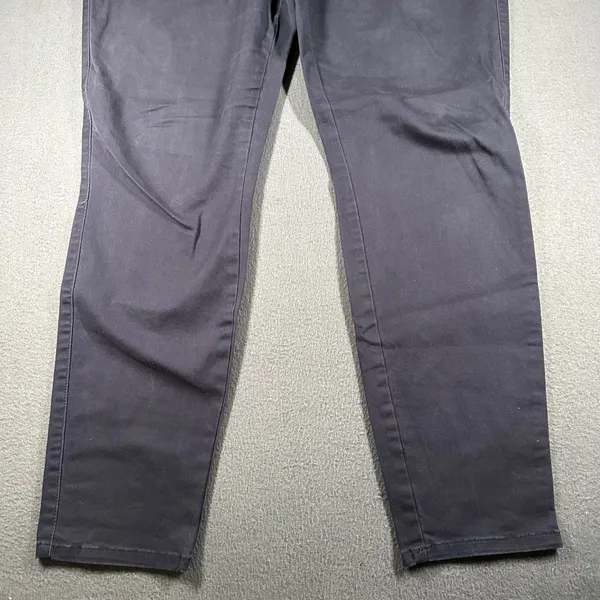 AERO Skinny Ankle Pants Womens 16 Long Navy Casual Chino‎ Stretch Flat Front - Image 4