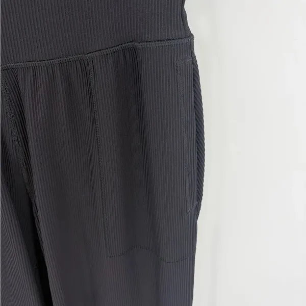 Athleta salutation high rise ribbed black jogger womens S Athleisure performance - Image 4