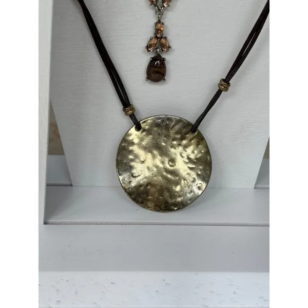 Bronze & Gold Multi-Style Pendant Necklace Set- 5 piece set - Image 3