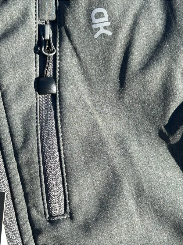 Little Donkey Andy Women’s Hooded Softshell Jacket Gray Solid Logo Sz S - Image 8