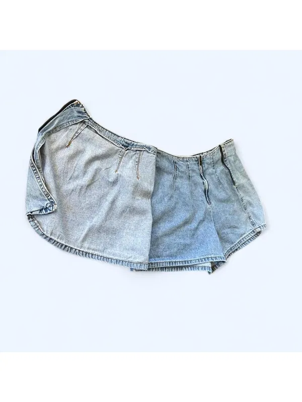 Vintage Y2K Billy Blues denim skort low rise mini USA made size 5 💙 - Image 3