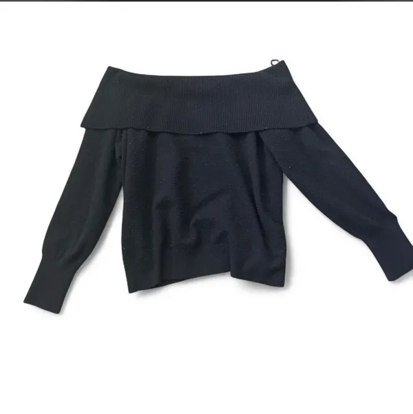 Express Cloud Soft Fold Over Off The Shoulder Sweater - Image 2
