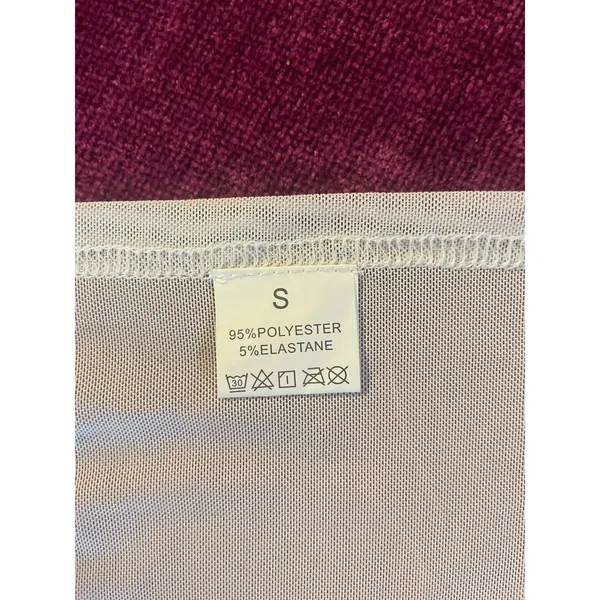 SEXY Sheer Mesh Sarong Wrap Skirt Swimsuit Cover White Size Small S Mini NWOT - Image 2